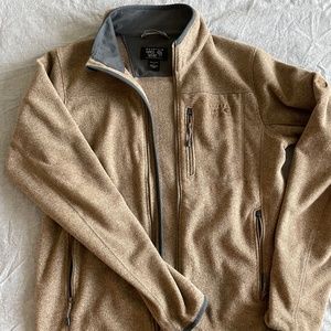 Mountain Hardware full zip camel fleece jacket size small